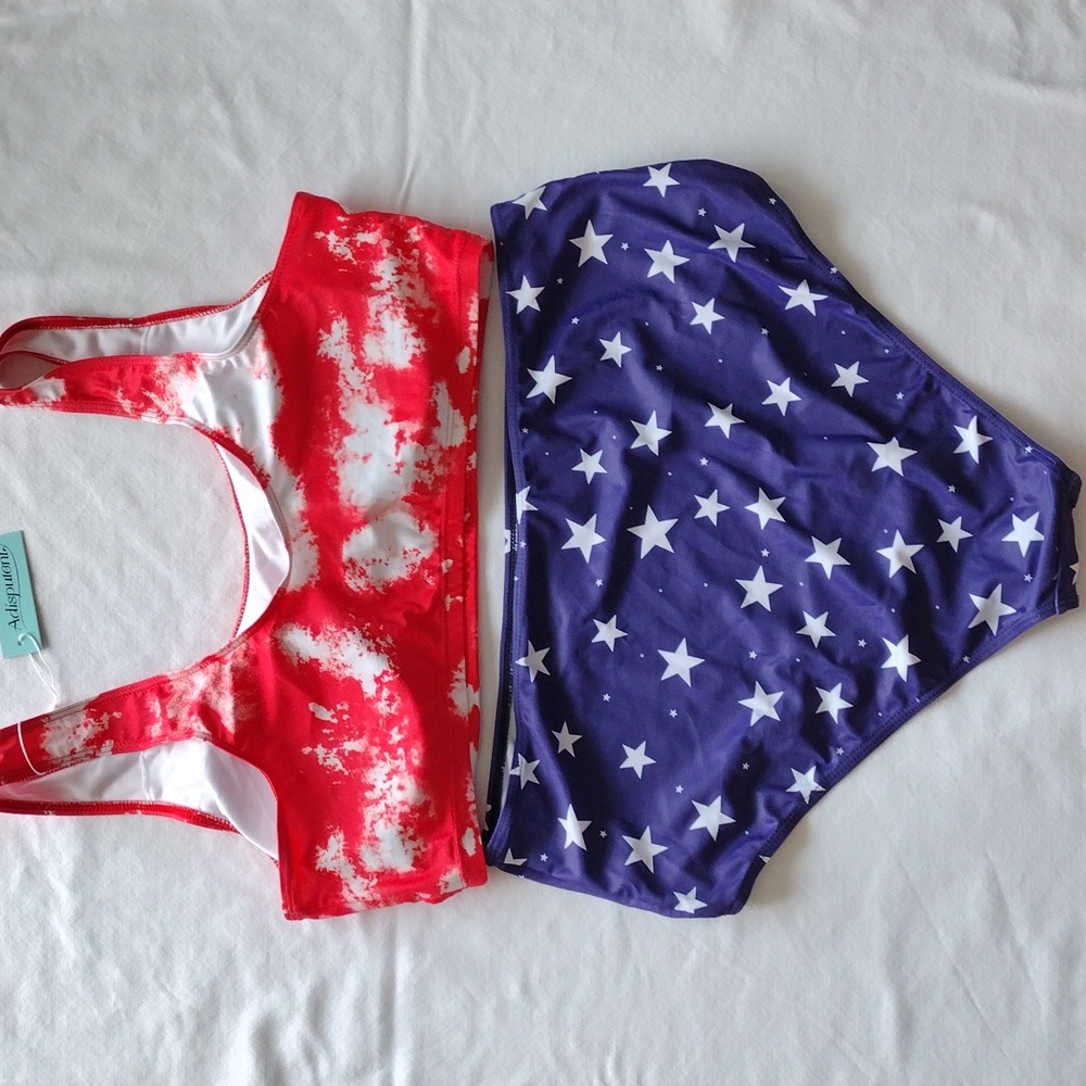 Adisputent high waist bikini womens XXL American flag - Picture 7 of 9